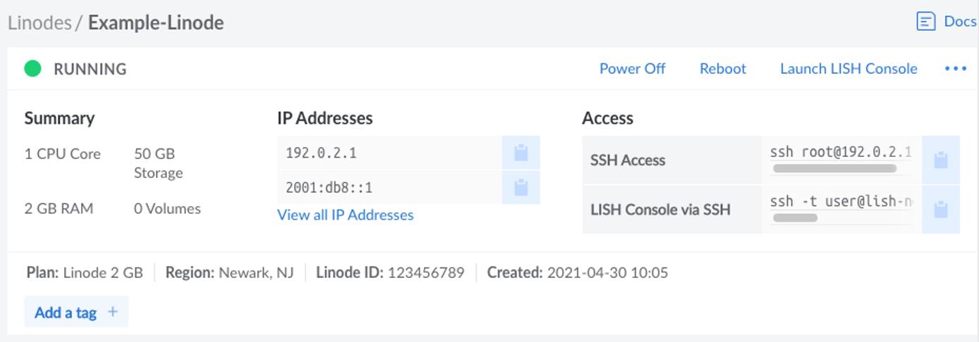 Details page in Cloud Manager Details page in Cloud Manager