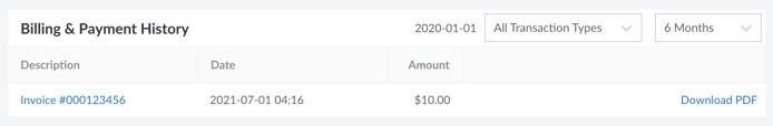 Viewing Billing & Payment History in Cloud Manager Viewing Billing & Payment History in Cloud Manager